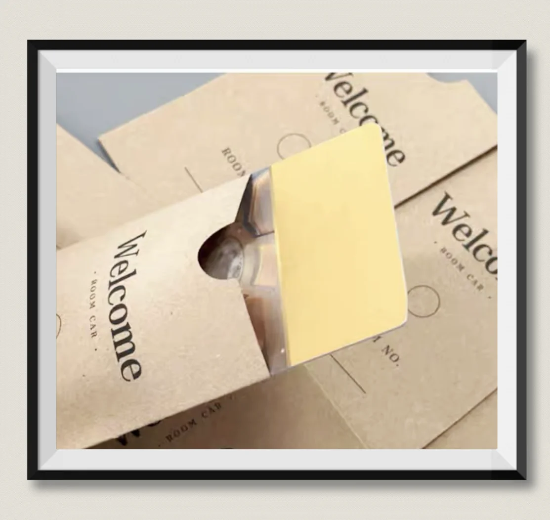 Custom Logo Printed Card Sleeve Set for Hotel Use Double Side Coated Craft Paper Room Lock Card Holder