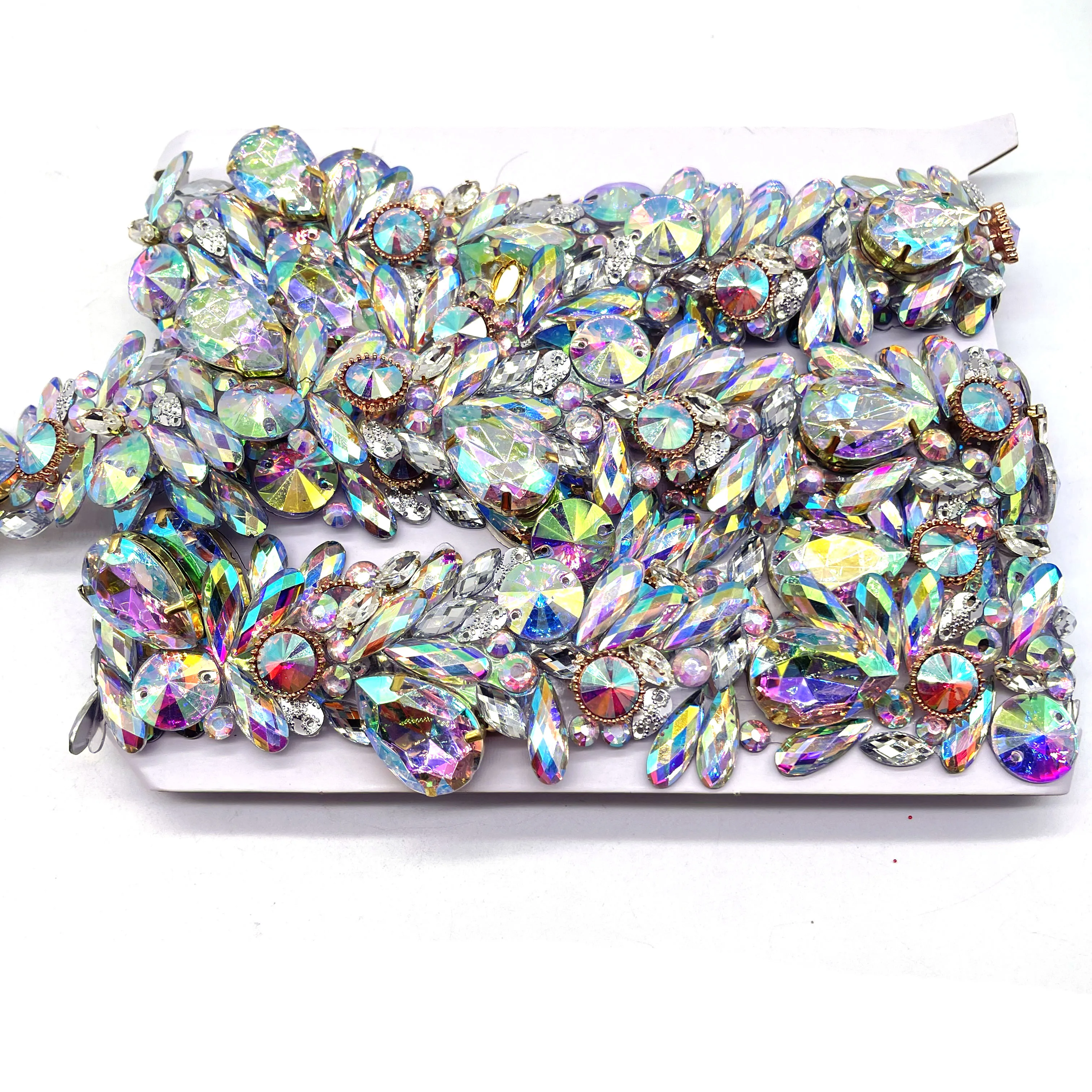 carnival costume gems stone laying clothes decoration iron on rhinestone applique trimming for clothing accessories