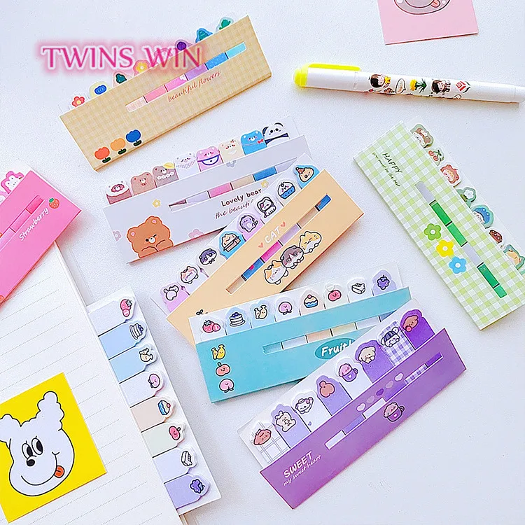 Japanese and Korean stationery cute row sitting notes Note Note N times labeling Learning classification memo1772