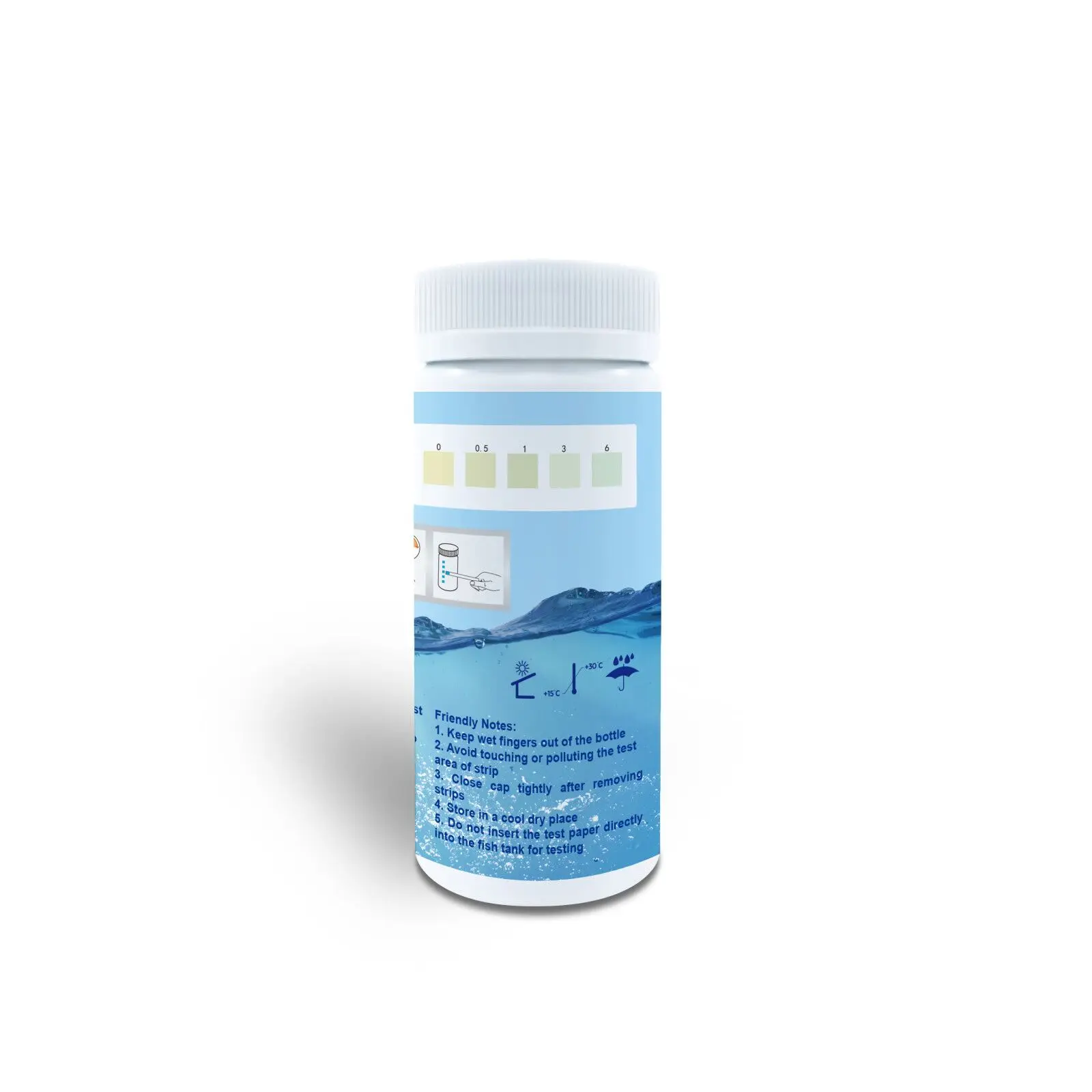 Factory hot sale ammonia  test strips for aquariums fish tank fresh and salt water