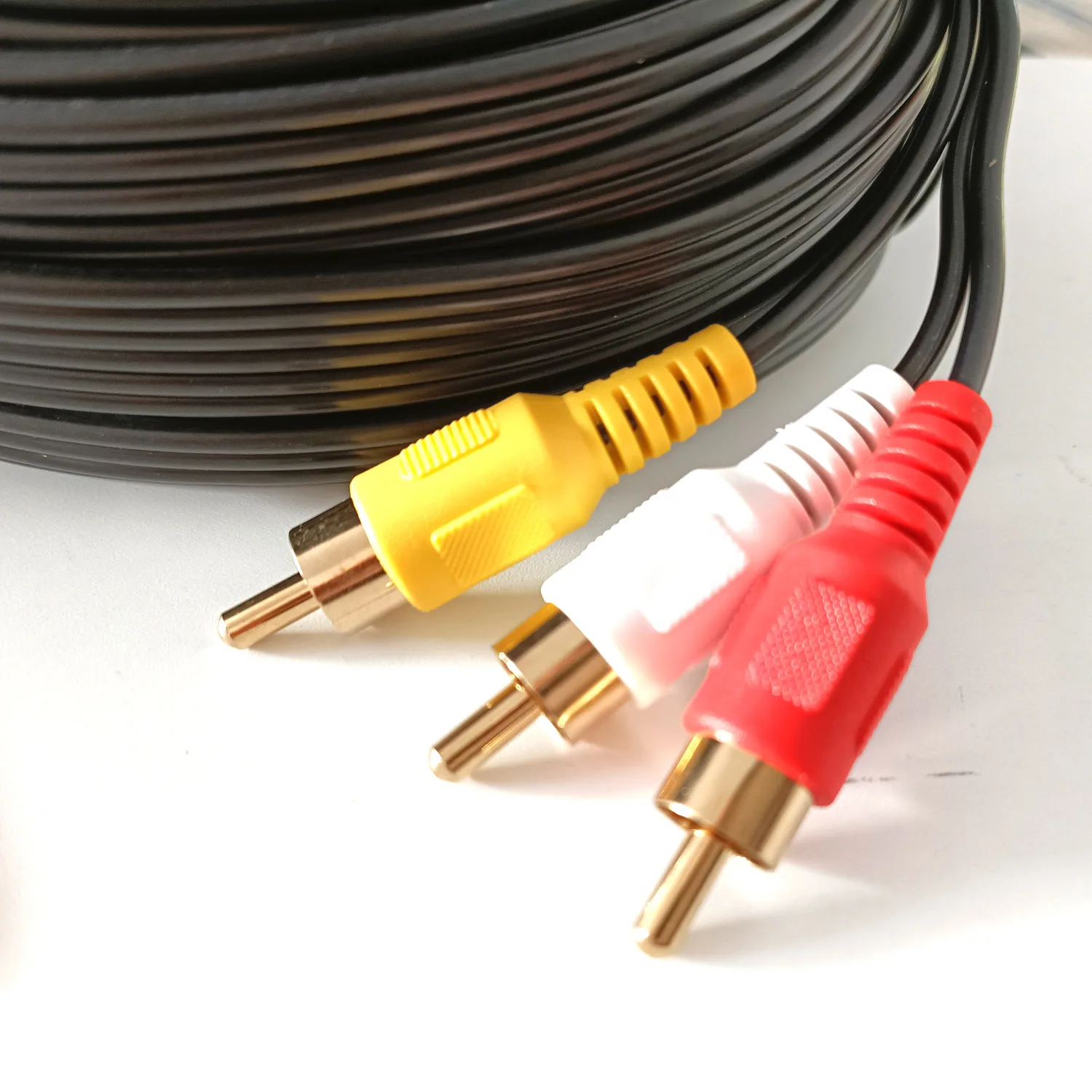 3m 5m 10m 4 Pole 3.5 Stereo to RCA to RCA Composite Cable for STB DVD Player TV Box to LCD HDTV AV Cable