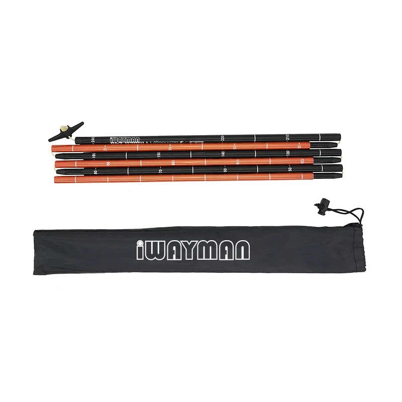 Iwayman Folding Aluminum measuring stick Aluminum Grade Rod Ranger pole