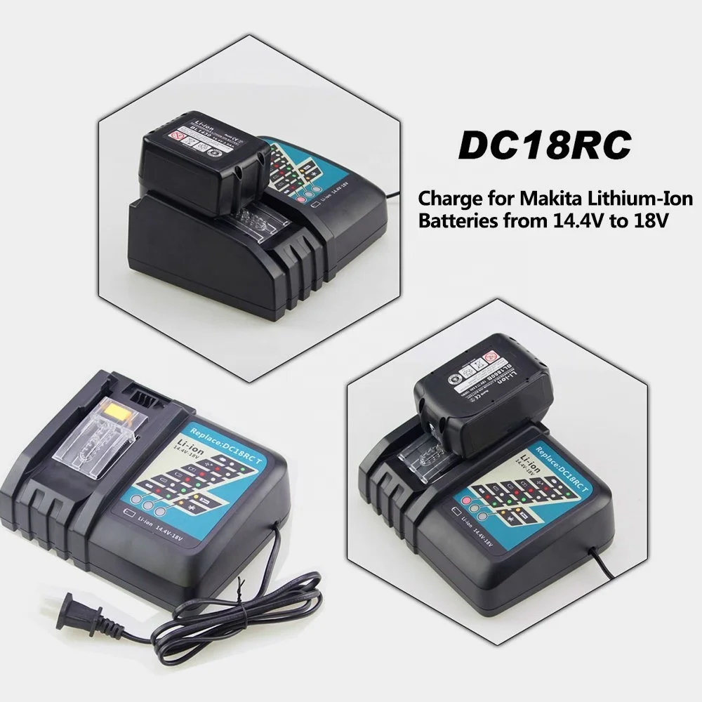  Зарядное устройство для литий-ионных аккумуляторов DC18RC со светодиодным экраном подходит Makita 14 4-18 в BL1830 BL1840 BL1850