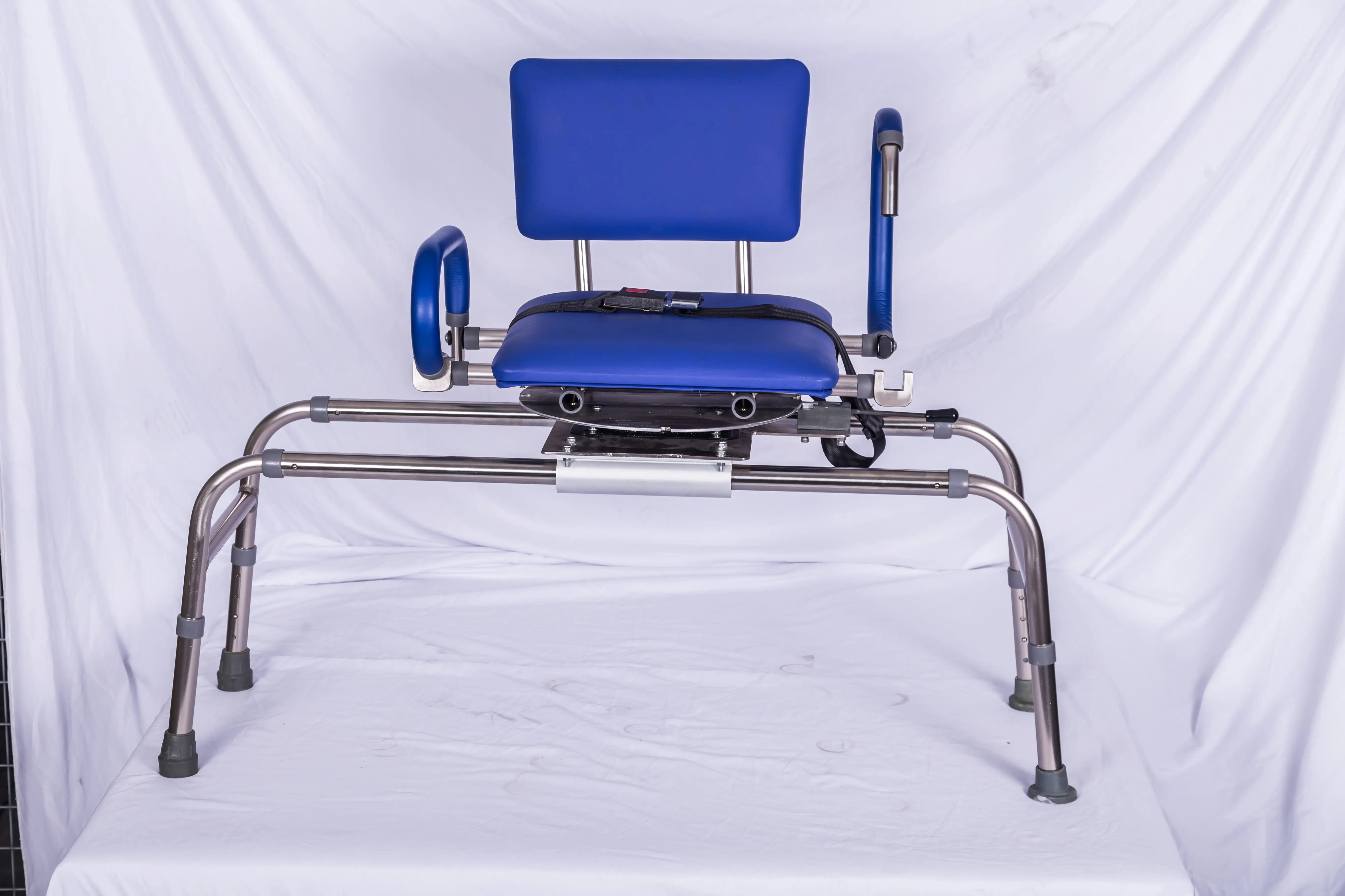 Premium Sliding Shower Chair Bath Transfer Bench with Swivel Padded Bath Tub Seat for Tubs and Shower