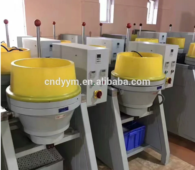 centrifugal disc finishing machine for small parts with auto part separator