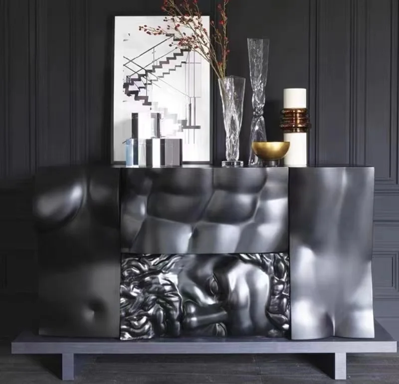 Nordic sideboard Personalized living room designer Lockers Customized kitchen  solid wood cabinet