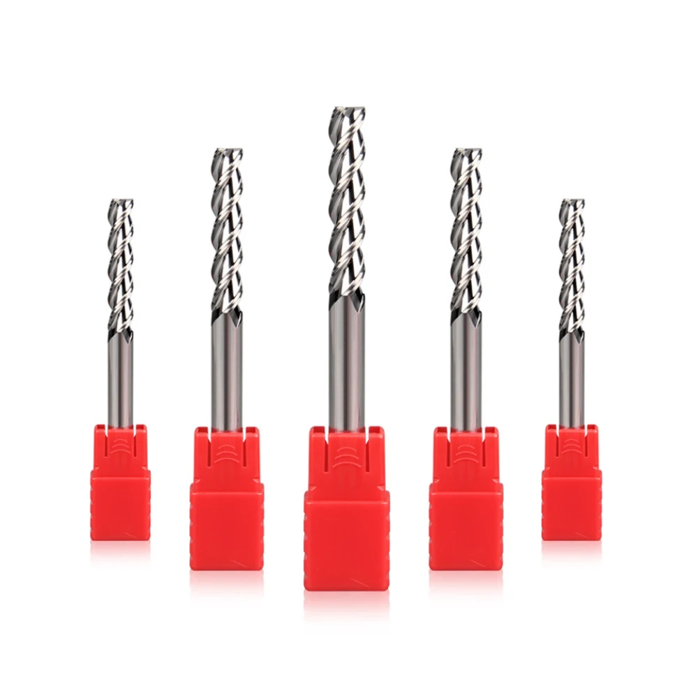 
8pcs 2-12mm 4 groove cemented carbide end milling cutter tungsten steel milling cutter CNC tool 