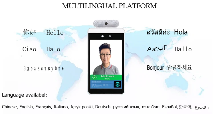 ИК-сканер для лица Multifit с функцией распознавания лиц, умная воображающая камера, устройство для измерения присутствия сигнализации, ЖК-экран