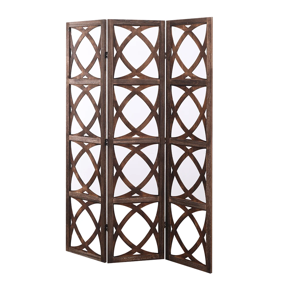 antique folding   luxury divider screen 3 panel privacy decorative  carved wooden chinese screens