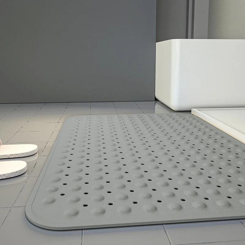 Amazon Best Selling  Shower Bath Mat Non Slip Tub Textured Rubber With Drain Hole Shower Bath Mat For Hotel