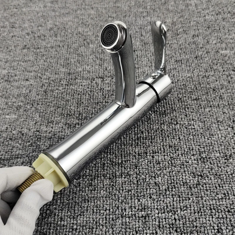 Bathroom Waterfall Tap Single Handle Deck Mounted Outdoor Zinc Body Wash Basin Faucet