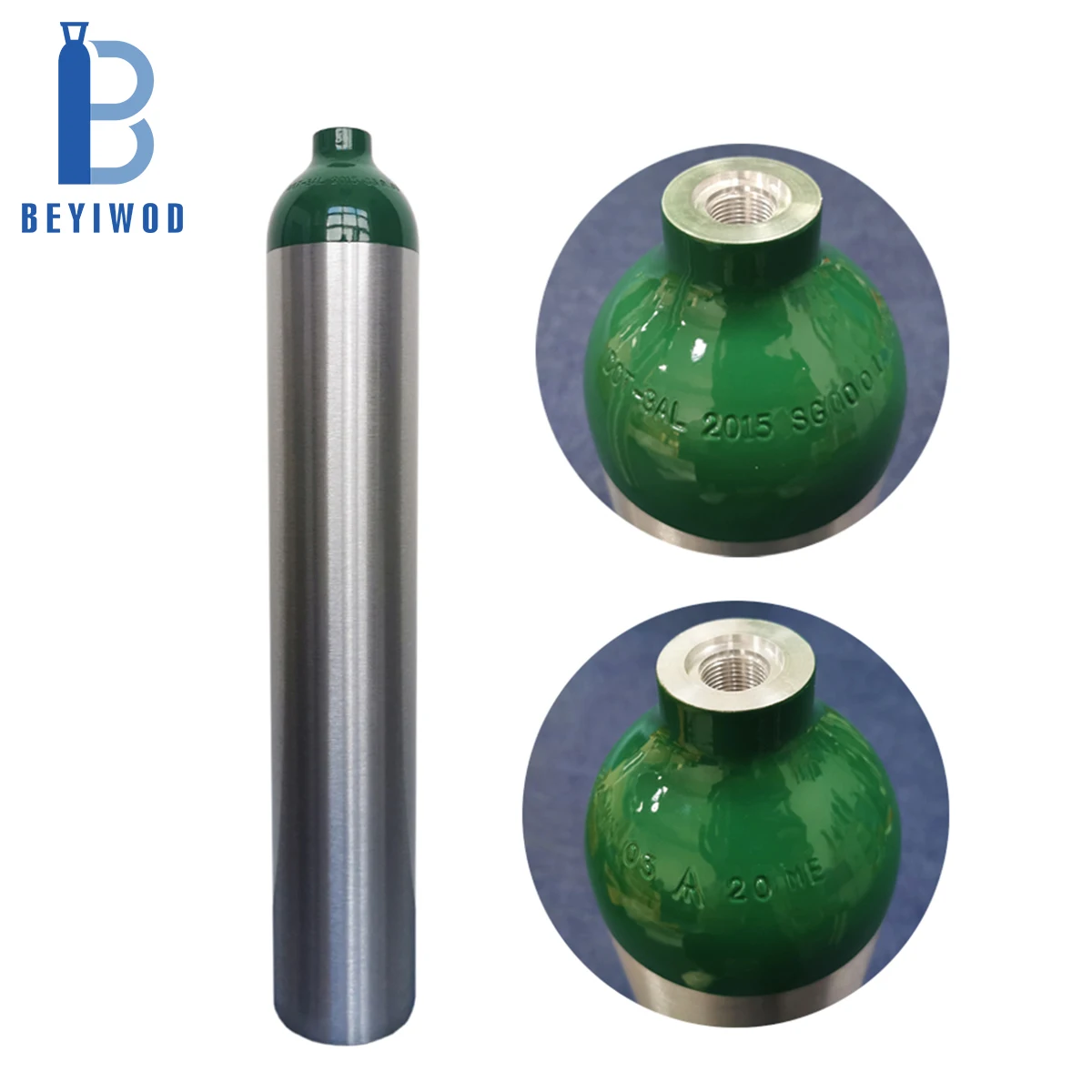 Portable factory Direct Sale Aluminum 680 liters Oxygen Gas Cylinder kit E SIZE with cart CGA870 regulator humidifier