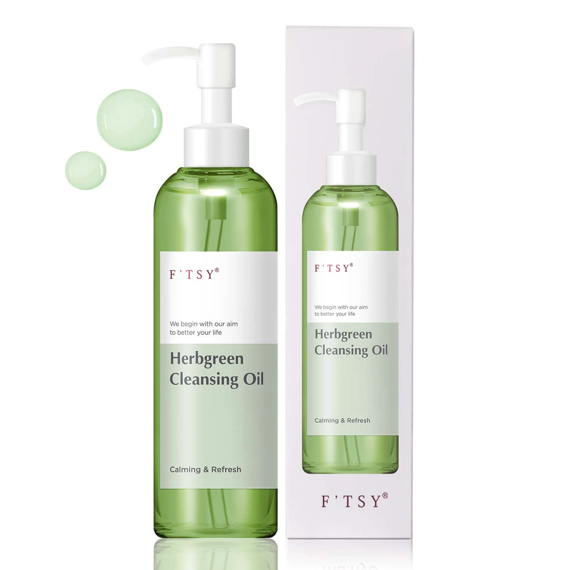 Mugwort Green Tea Tree Herbal Facial Cleanser Logo Customization Natural Makeup Removing Oil Face Pure Cleansing Oil