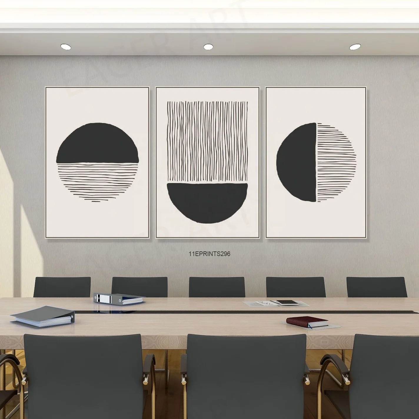 Minimalist Geometry Circles and Lines Wall Art Home Decor Photo Picture Print On Canvas Floating Framed Canvas Painting