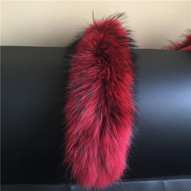 wholesale women Big Real Raccoon Fur trim Collar