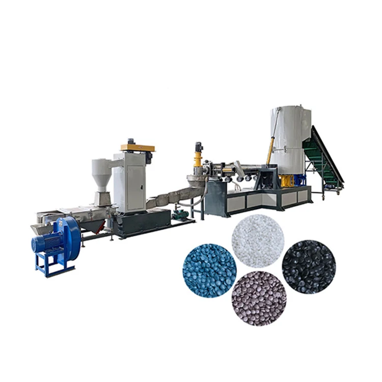 Long Power Customized Motor Plastic Recycling PP PE Pellet Making Granulator Machine