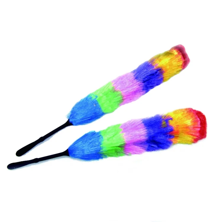 Заводская цена, красочный мягкий волшебный полипропиленовый перо, пластиковая ручка, синтетический автомобильный перо, вентилятор для очистки статической пыли (1600271780233)