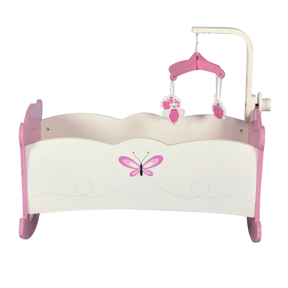 Детская деревянная игрушка, мебель для ролевых игр, кукольная кровать, детская кровать с аксессуарами над кроватью и постельными принадлежностями