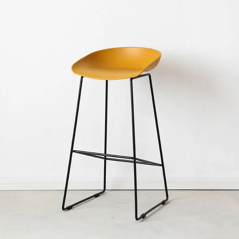 Luxury Bar Stools Modern Cheap Home Kitchen Counter Bar Leisure Plastic Metal Legs Bar Chairs
