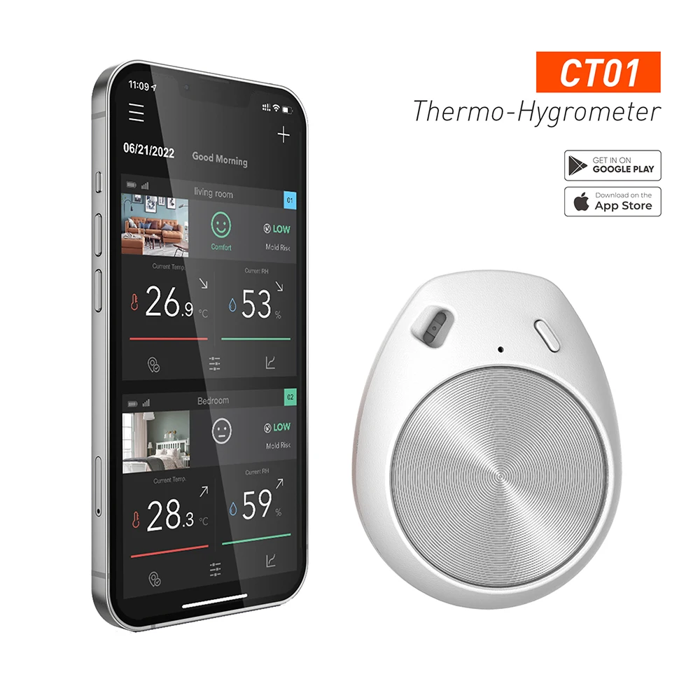 Bluetooth Wireless Digital Small Thermometer Hygrometer Portable Electronic Humidity Temperature Thermo Hygrometer Logger
