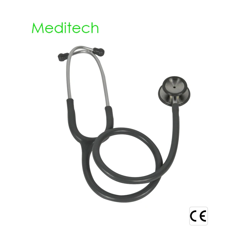 Meditech двойной головкой из нержавеющей стали кардиологии Спецодежда медицинский стетоскоп