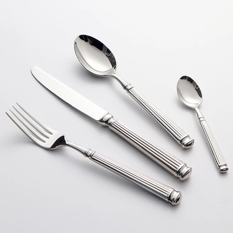 Forged Shine Mirror Polish Flatware Stainless Steel Luxury Cutlery Set