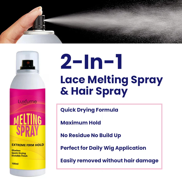 Private Label Aerosol tank Lace Melting Spray Lace Glue Formula Melt Lace Spray Glue Adhesive