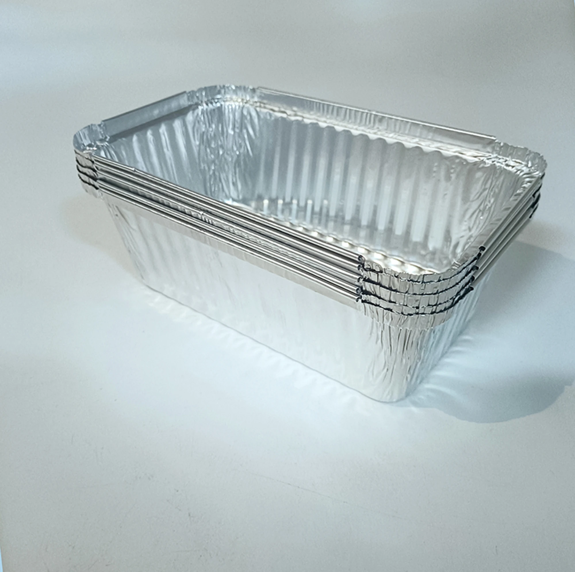 Custom Logo Hot Sale 6a tin foil pan disposable aluminum tray food aluminum foil container loaf foil trays/pan with lids