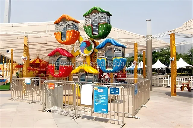 amusement rides double kids portable ferris wheel Park kids small games ferris wheel classical fiberglass small ferris wheel