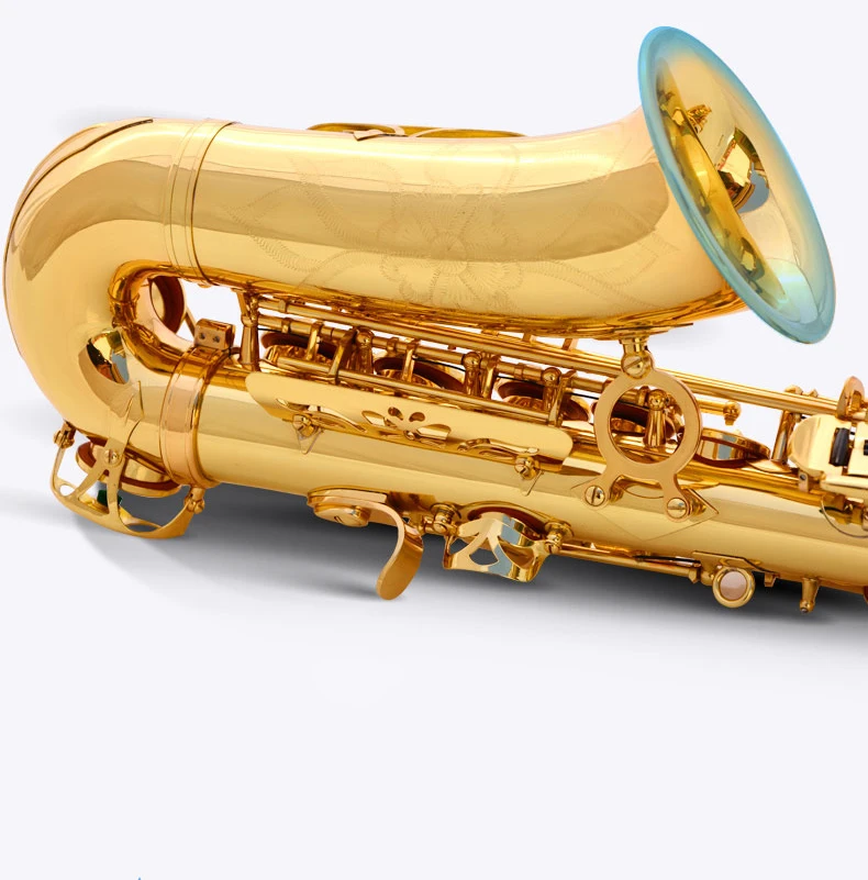 Gold Lacquer AE-802 Brass Alto Sax Instrument Accessories Professional Eb  China Sax Saxophone Alto
