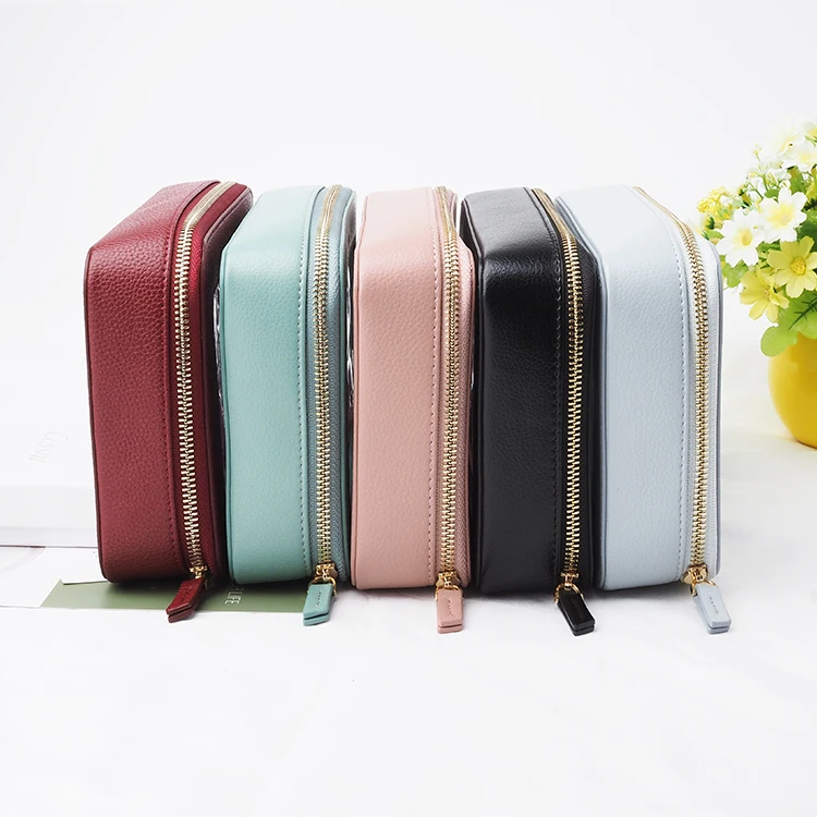 Travel Transparent Waterproof Beach Zipper Cosmetic Bag Pouch Clear PVC Leather Toiletry Bag