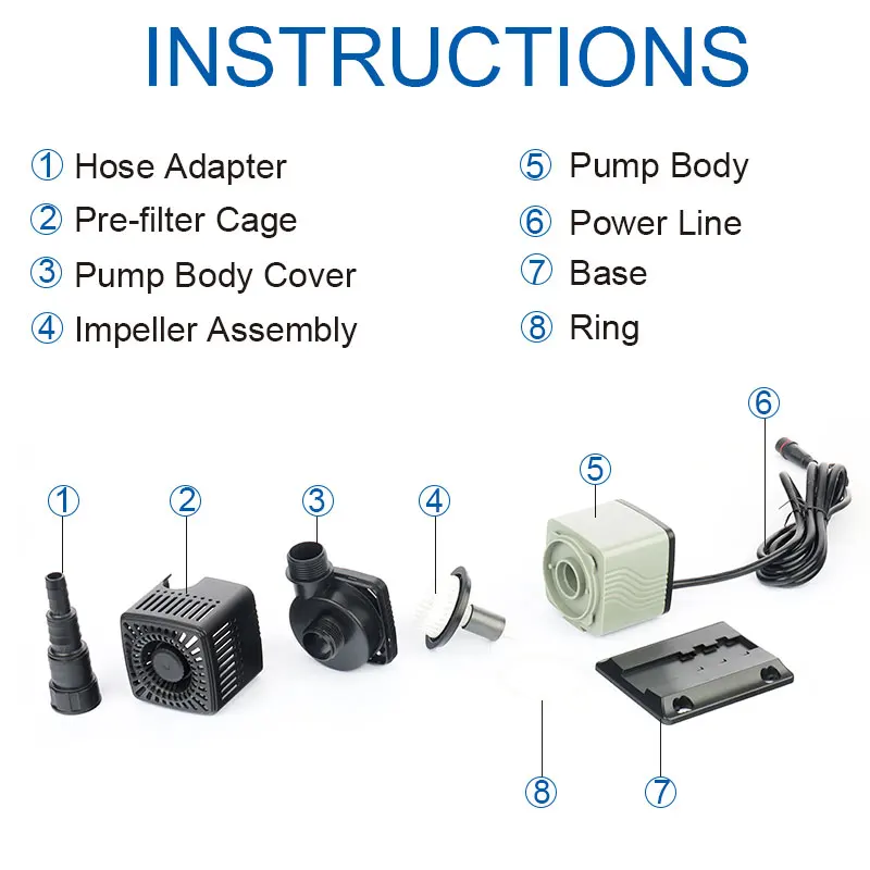 Factory wholesaler price Variable Frequency Submersible Water Pump Fish Tank Submersible Pump For Aquarium pond pump DC24V