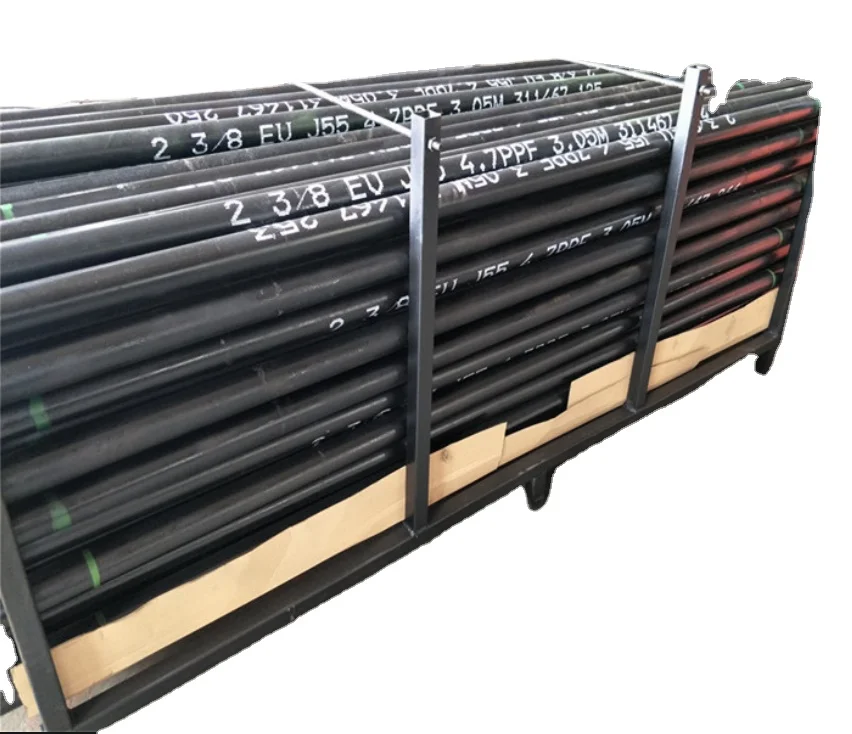 China manufactured MS Pipe  Tubing Tube API 5CT Pip 2 3 8 2 7 8 EUE NUE J55 Oilfield Vacuum Tubing Pipe