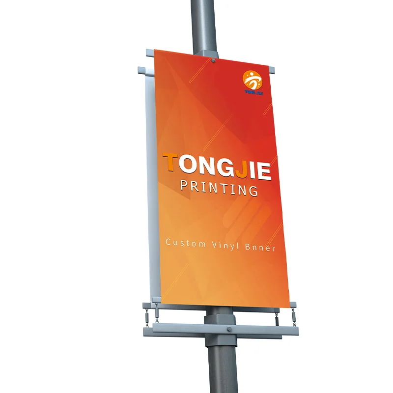 Outdoor Street Light Pole Banners Street Flag Banner with Hardware Pole for Elections and Sporting Events
