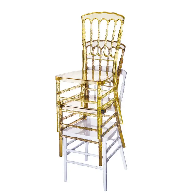 Luxury wedding crystal banquet chivalry chair kids party chiavari  clear transparent plastic acrylic ghost chairs