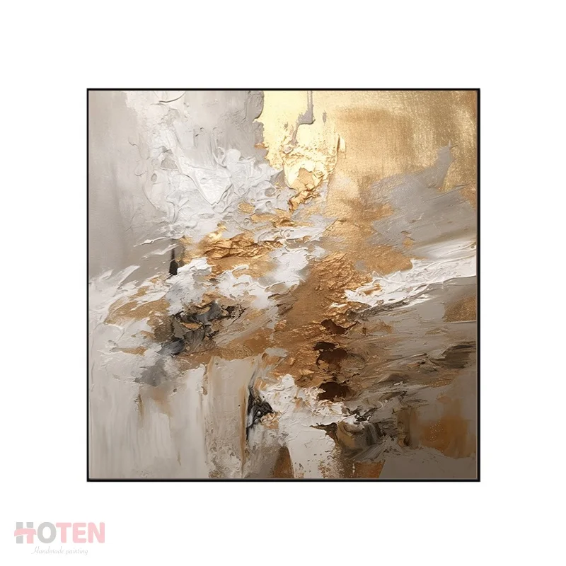 Handmade Oil Paintings Heavy Texture Artworks Modern Design Decorative Canvas Dark Abstract Art Wall