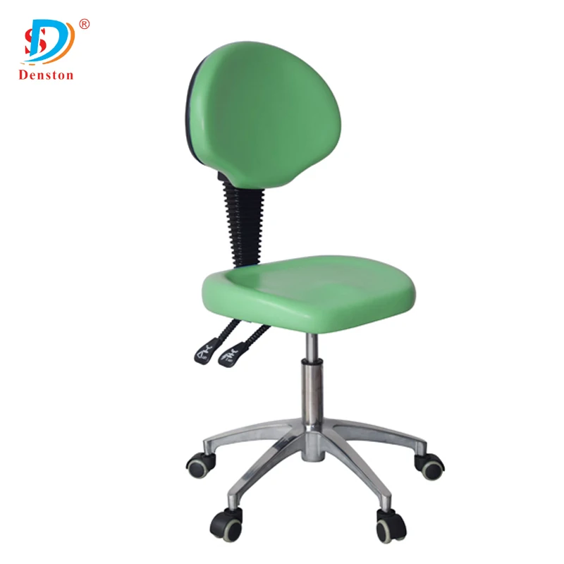 
PU Chrome Steel Frame Revolving Adjustable hospital doctor Chair stool With Backrest 