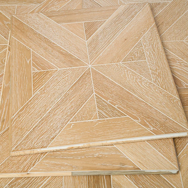 European Oak Parquet Flooring Art Cream Style 15mm Wear-Resistant Engineered Wood Flooring Walnut Household Parquet