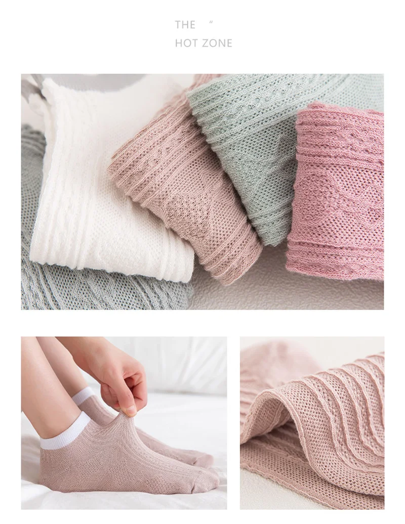 Lindo De Las Mujeres Del Modulo De La Energia Pega Calcetines Bajos Del Punto Bajo De La Boca