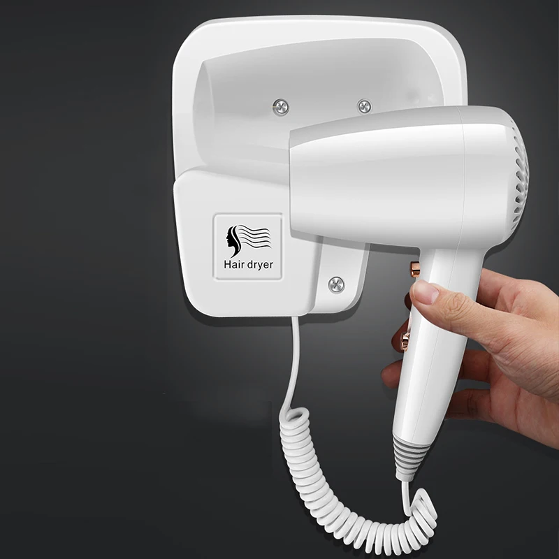 Professional Hair Dryer Wall-mounted Strong Power Hotel Bathroom Toilet Household Blow Dryer