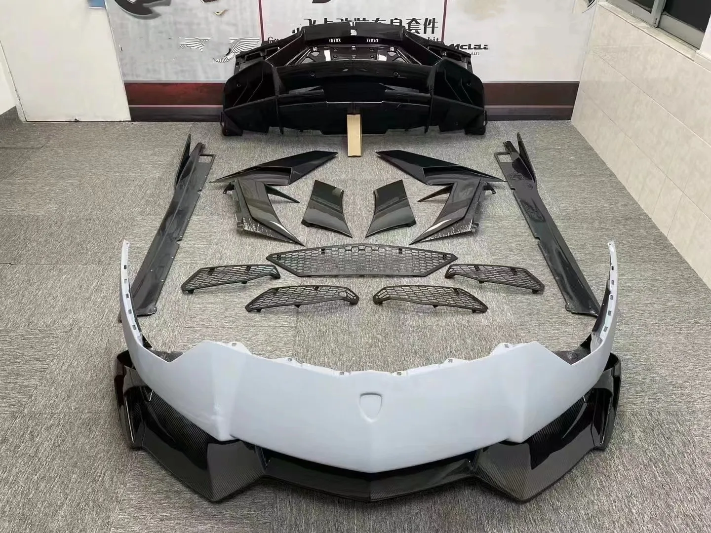 Для Lamborghini LP700 LP720 комплект корпуса Модернизированный стиль MSY углеродное волокно передние и задние бамперы боковая юбка