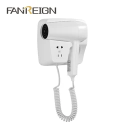 FANREIGN DB-2115 Bathroom Hotel Hair Dryer With Shaver Socket Wall Mounted Hair Dryer Factory Supply