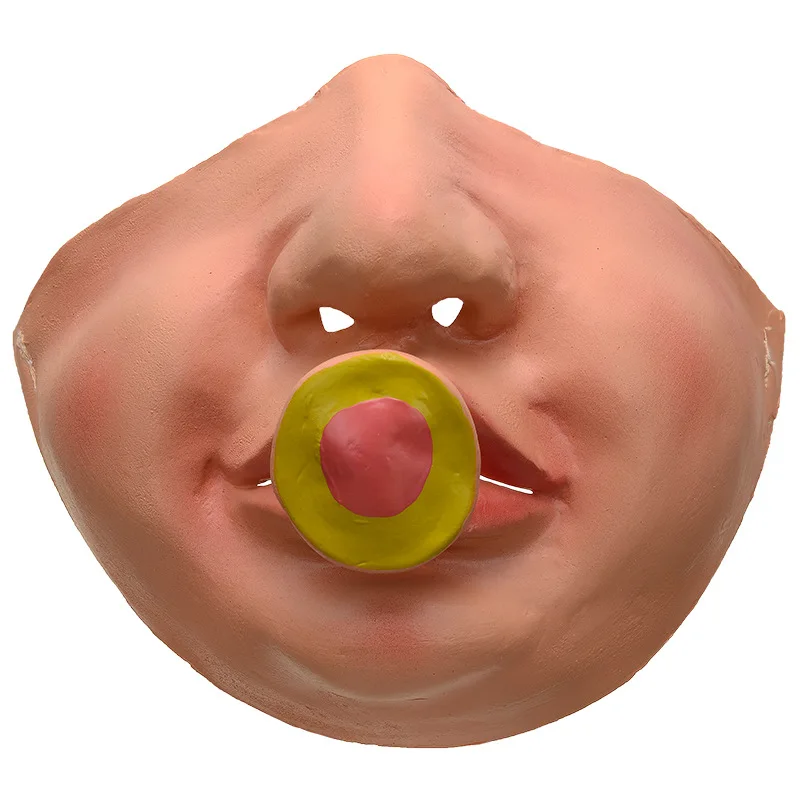 latex mask half face mask Halloween party masquerade props