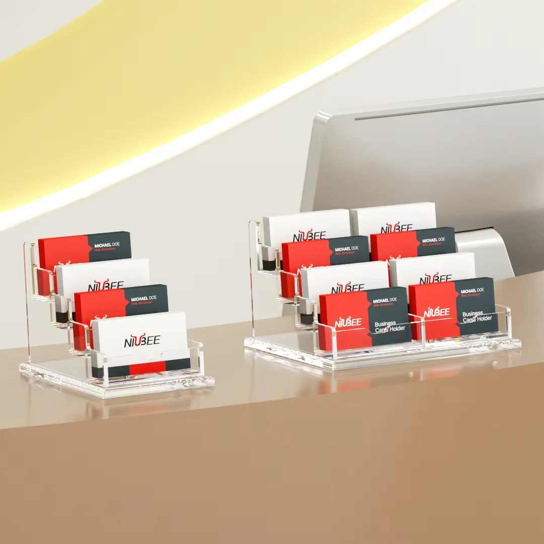 Clear Tabletop Acrylic Business Card Holder Transparent Acrylic Business Card Stand Holder Name Card Case Name Display Box