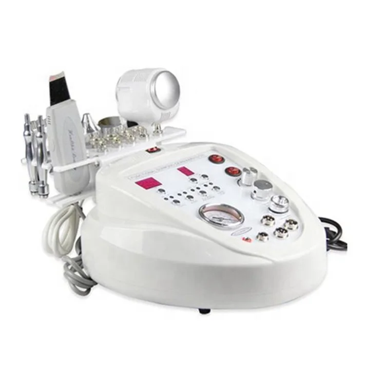 Portable 5 In 1 Microcurrent LED Photon Therapy Ultrasonic Diamond Microdermabrasion Machine for Face Lifting
