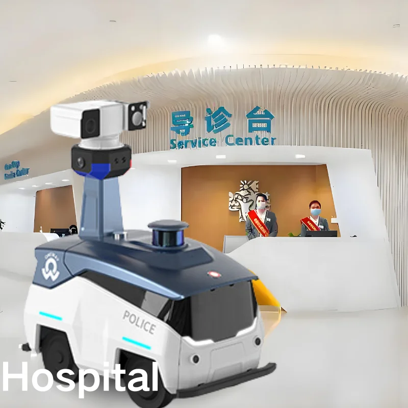 Ultrasonic Radar Automatic Obstacle Avoidance Security Robot Commercial Outdoor Patrol Robot For Park