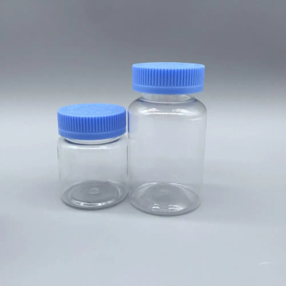 50cc 100cc Sterilized alcohol ball packaging plastic bottle with child-proof cap