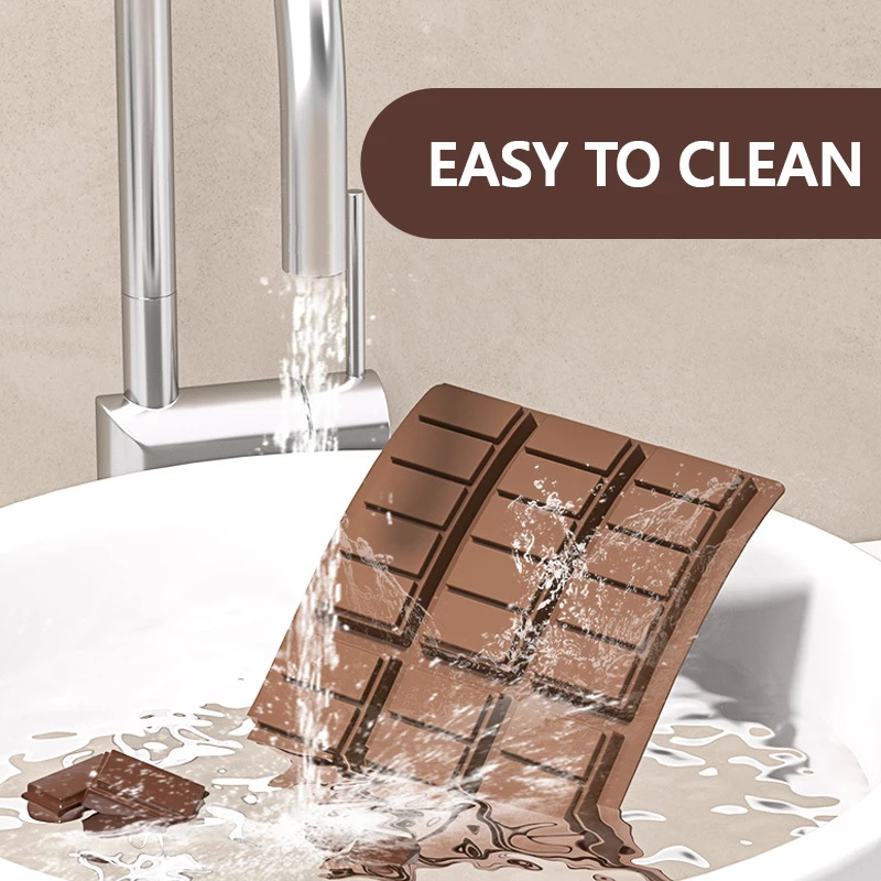 Custom Logo Heat Resisting Diy Bpa Free Food Grade Silicone Baking Mould Snap Candy Bars Chocolate Bar Mold Deep