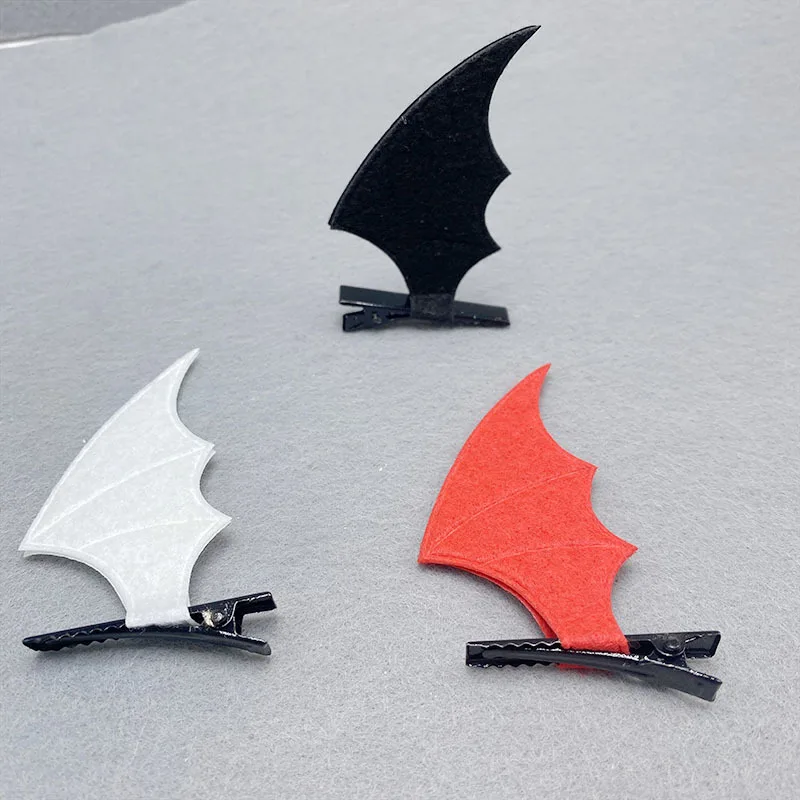 AOQI Custom Halloween Devil Bat Wings DIY Accessory Felt Bat Wings For Halloween Clothing Hairpin Clothes Accessories