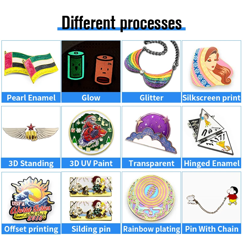 Promotion Blank Custom Soft Enamel Logo Metal Crafts Gravure Printing Spinning Lapel Pin Brooch For Promotional Gifts